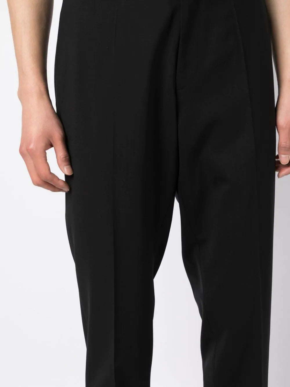 BOSS Slim-fit Trousers Black - MAISONDEFASHION.COM