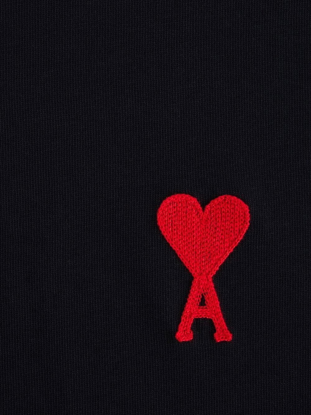 AMI PARIS Ami De Coeur Logo Oversized T-Shirt Black