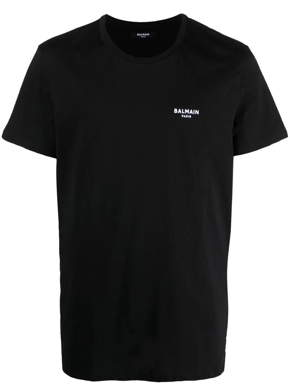 BALMAIN Flock T-Shirt Black/White - MAISONDEFASHION.COM