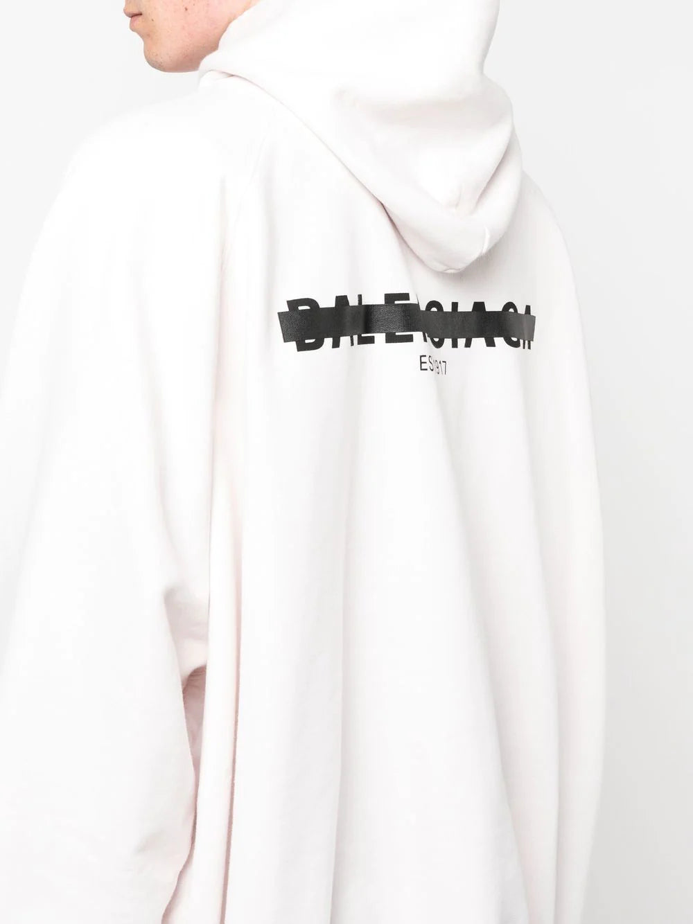 BALENCIAGA Strike 1917 Oversized Hoodie Off White – MAISONDEFASHION.COM