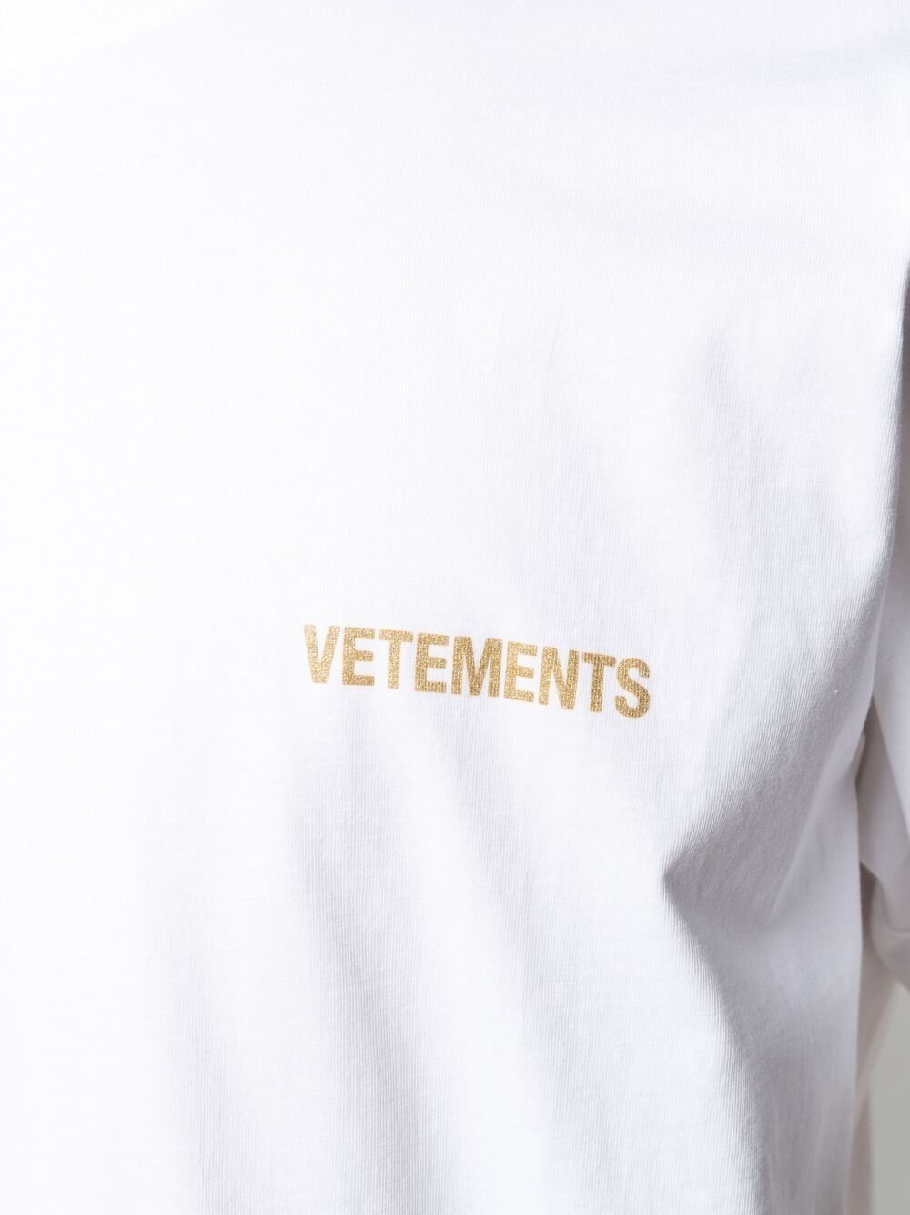 VETEMENTS Logo-print cotton T-shirt White - MAISONDEFASHION.COM