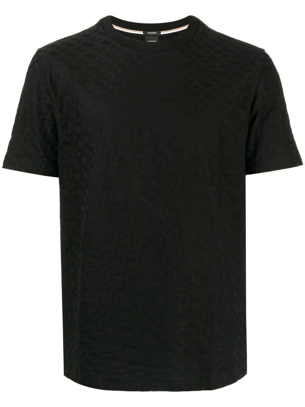 BOSS Monogram-pattern T-shirt Black - MAISONDEFASHION.COM