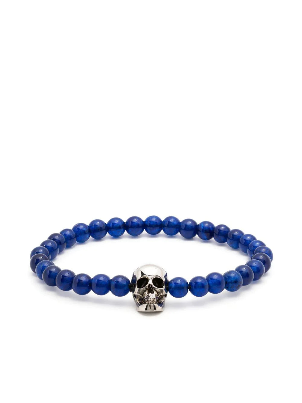 ALEXANDER MCQUEEN Skull Charm Bracelet Blue - MAISONDEFASHION.COM