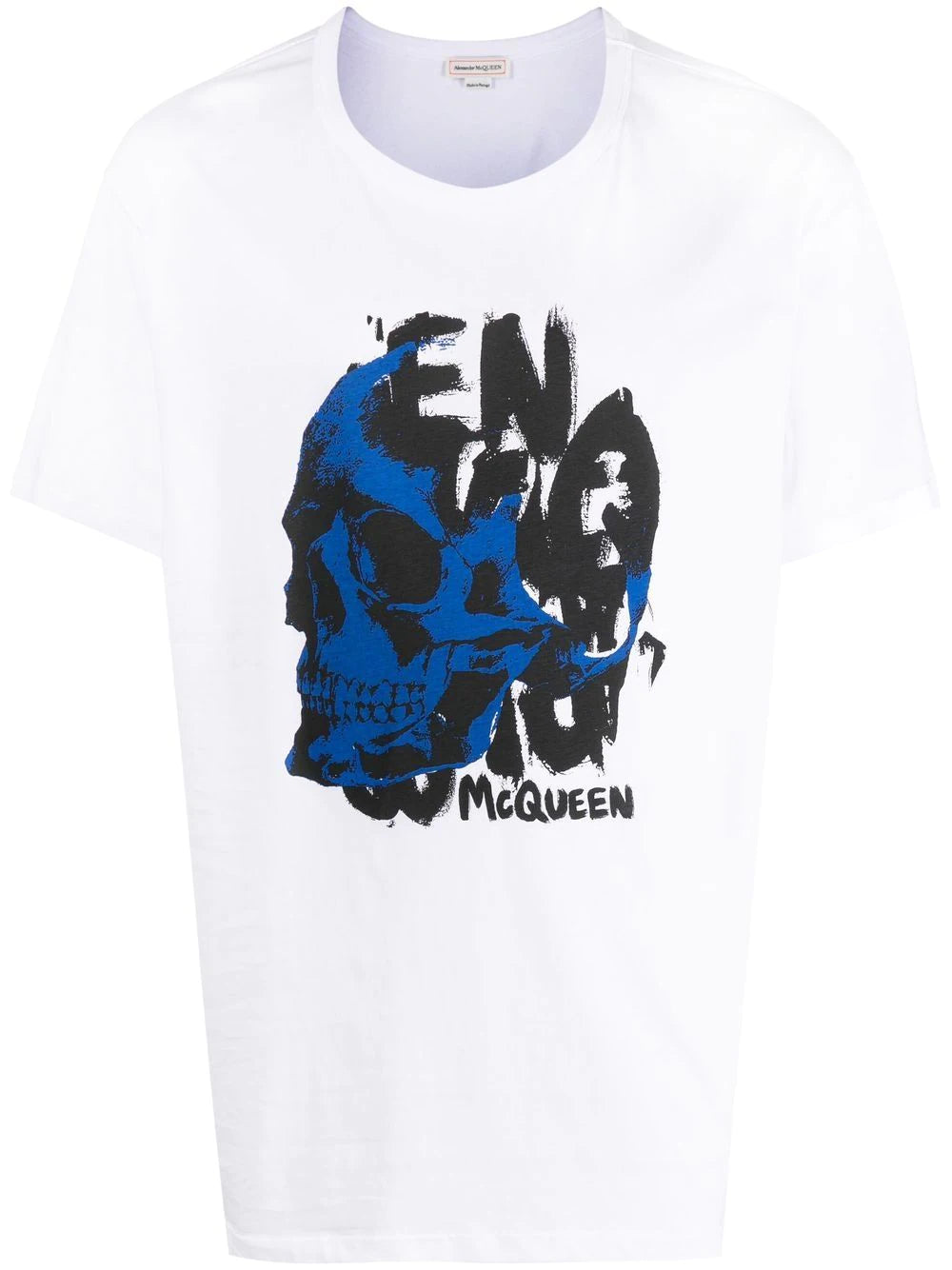 ALEXANDER MCQUEEN Skull Graphic Print T-shirt White - MAISONDEFASHION.COM