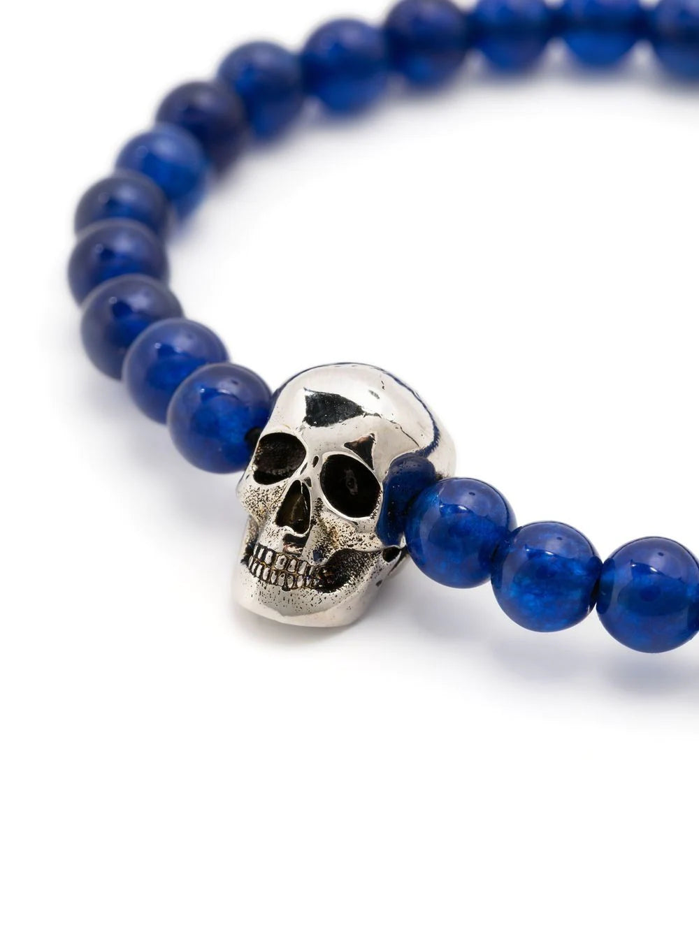 ALEXANDER MCQUEEN Skull Charm Bracelet Blue - MAISONDEFASHION.COM