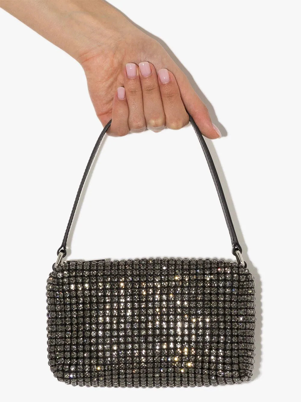 ALEXANDER WANG WOMEN Heiress Rhinestone-embellished Mini Bag Black - MAISONDEFASHION.COM