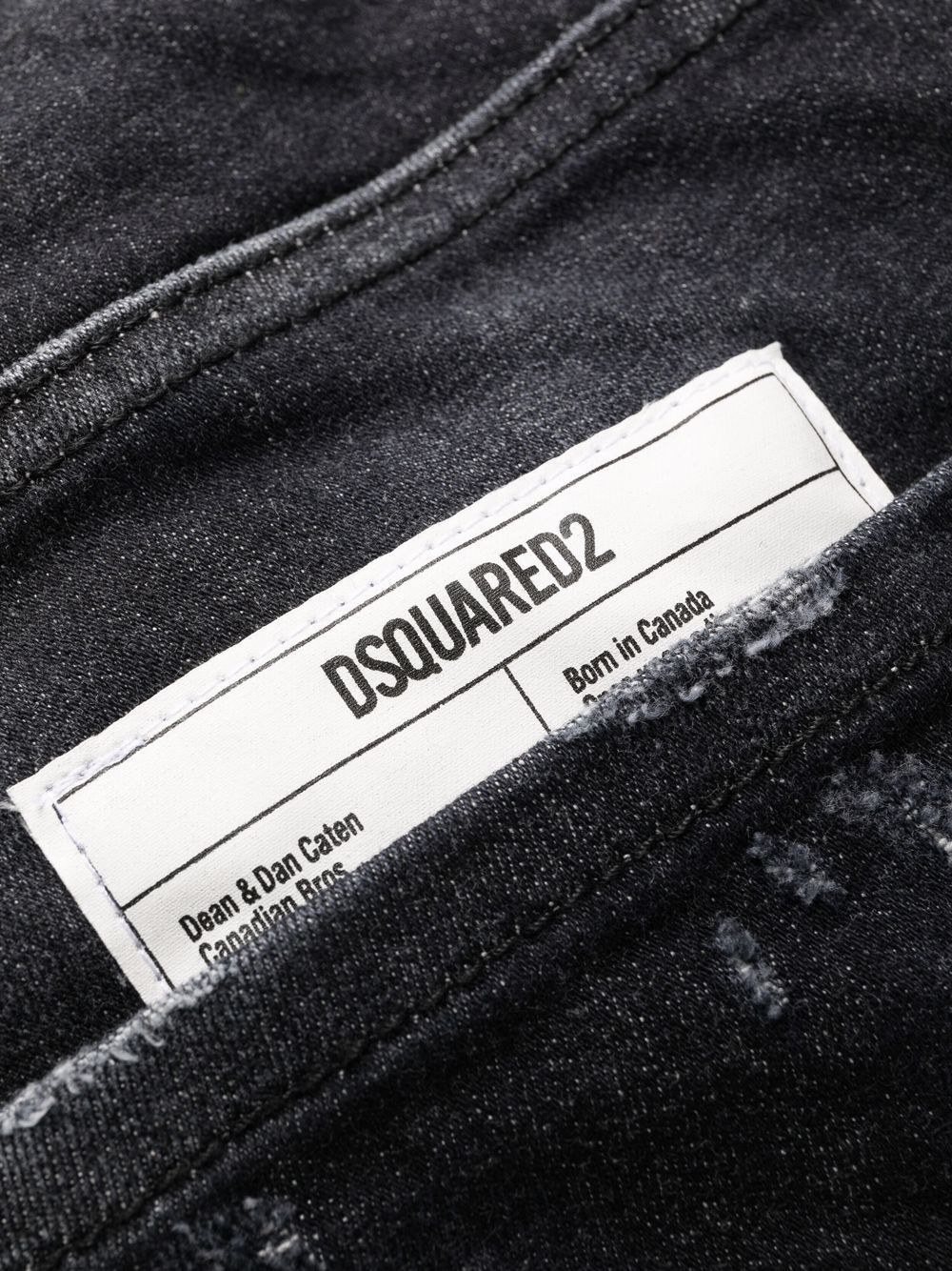 DSQUARED2 Skater distressed-effect slim jeans Black - MAISONDEFASHION.COM