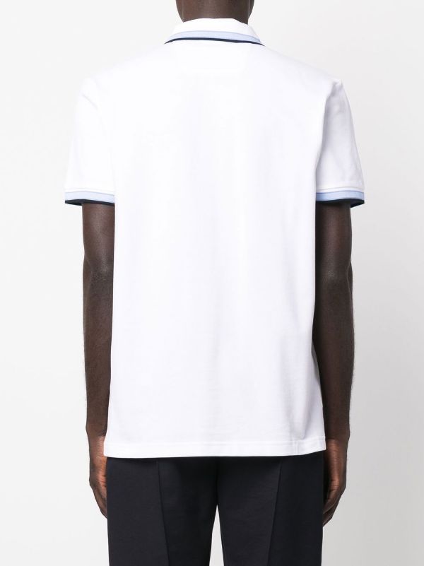 BOSS Embroidered-logo Detail Polo Shirt Natural - MAISONDEFASHION.COM