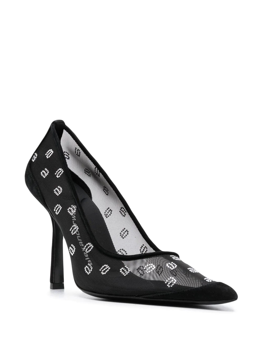 ALEXANDER WANG WOMEN Delphine 105 Crystal Pump Black - MAISONDEFASHION.COM