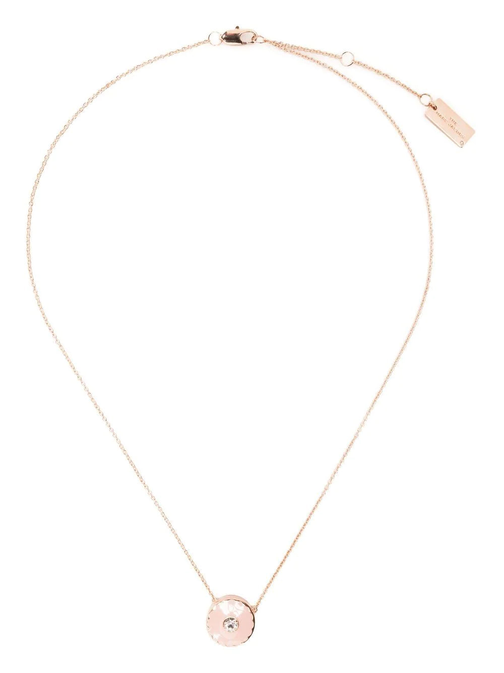 MARC JACOBS WOMEN Medallion Pendant Necklace Sand/Rose Gold - MAISONDEFASHION.COM