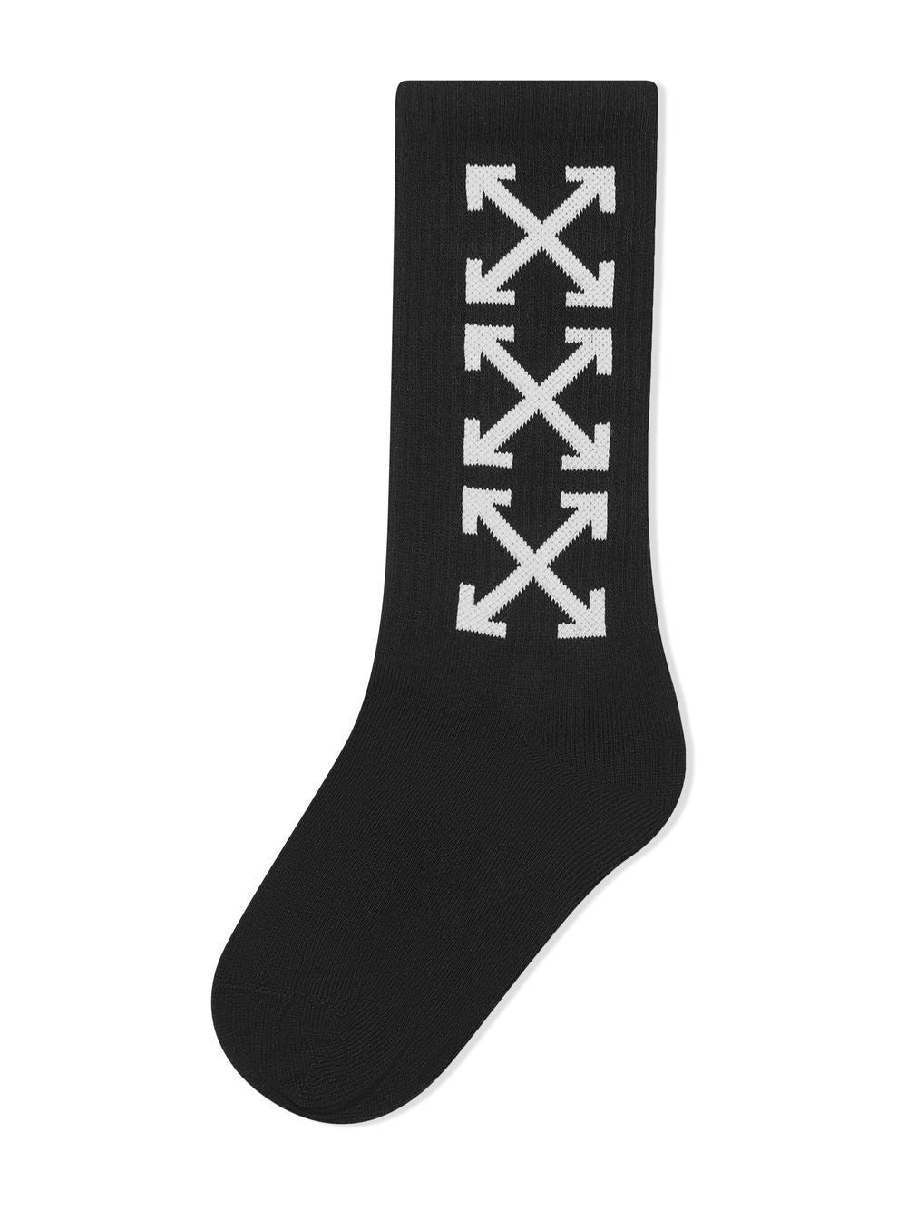 OFF-WHITE KIDS Arrow Socks Black/White - MAISONDEFASHION.COM