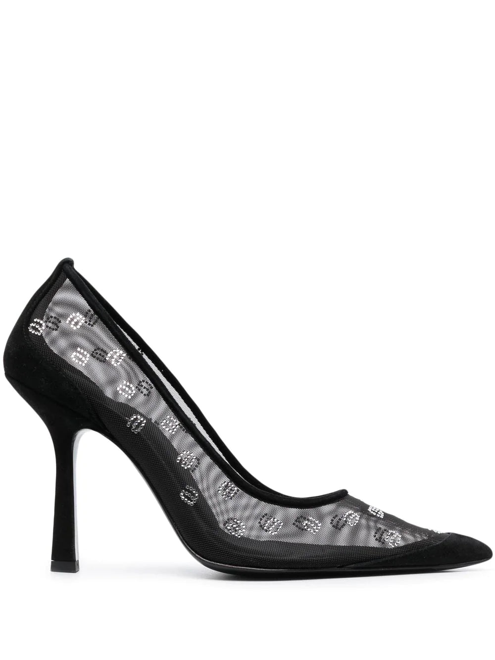 ALEXANDER WANG WOMEN Delphine 105 Crystal Pump Black - MAISONDEFASHION.COM