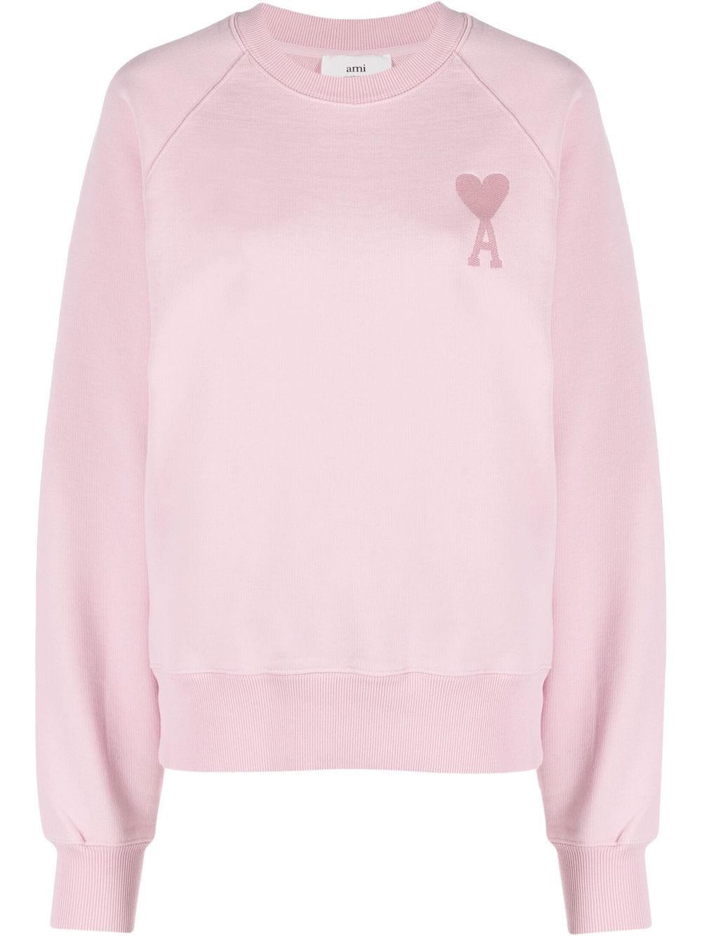 AMI De Coeur Sweatshirt Pale Pink - MAISONDEFASHION.COM