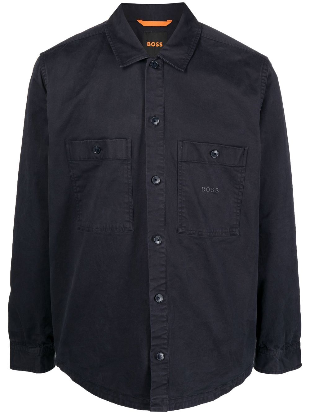 BOSS Long sleeve Shirt Jacket Dark Blue - MAISONDEFASHION.COM