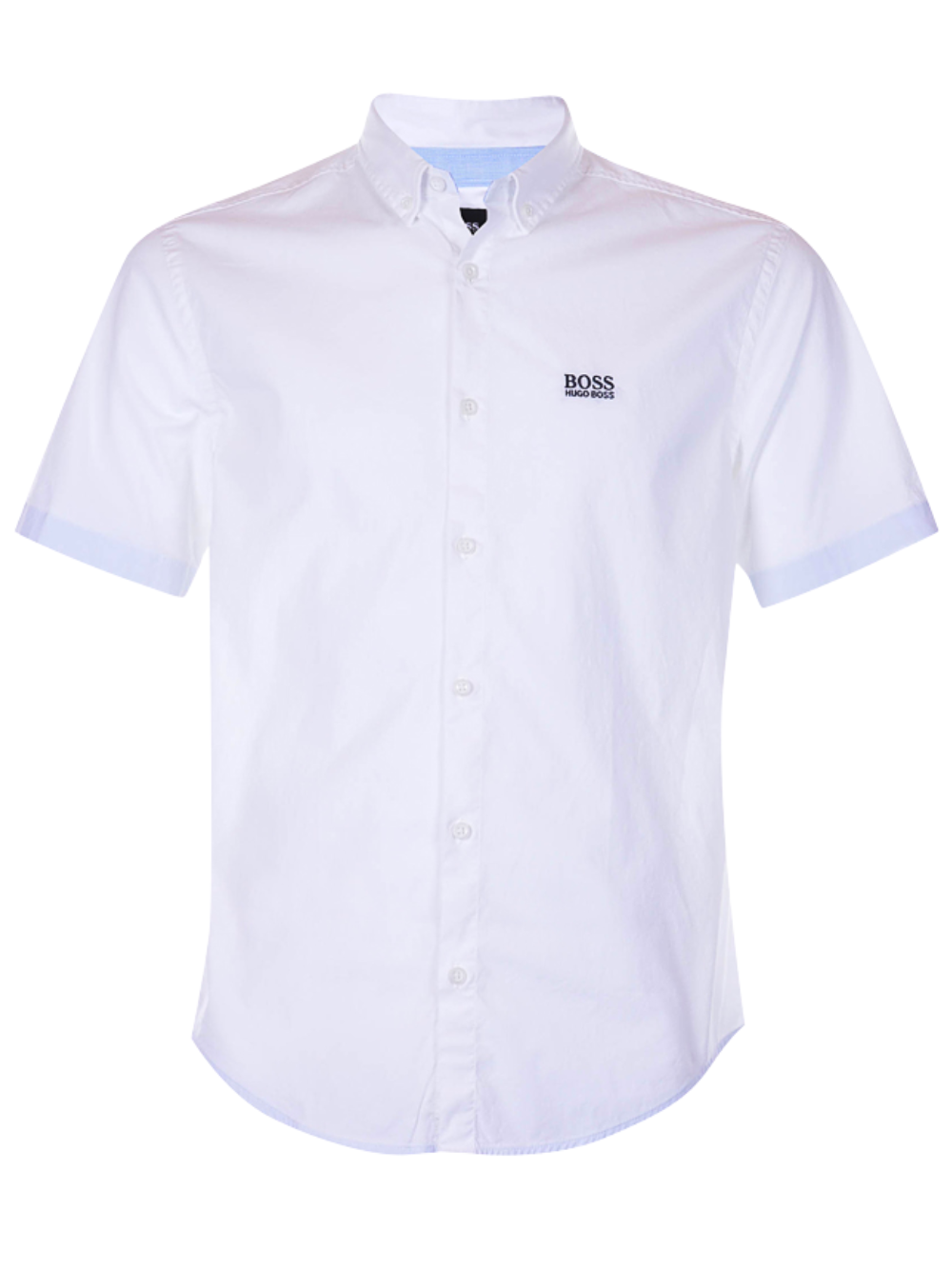 BOSS Short-sleeve Logo Shirt White - MAISONDEFASHION.COM