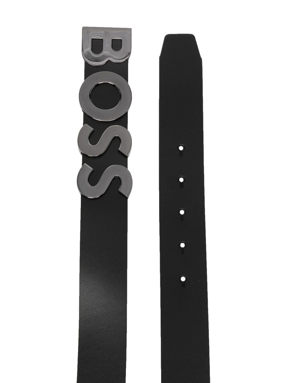 BOSS Logo-plaque Detail Buckle Belt Black - MAISONDEFASHION.COM