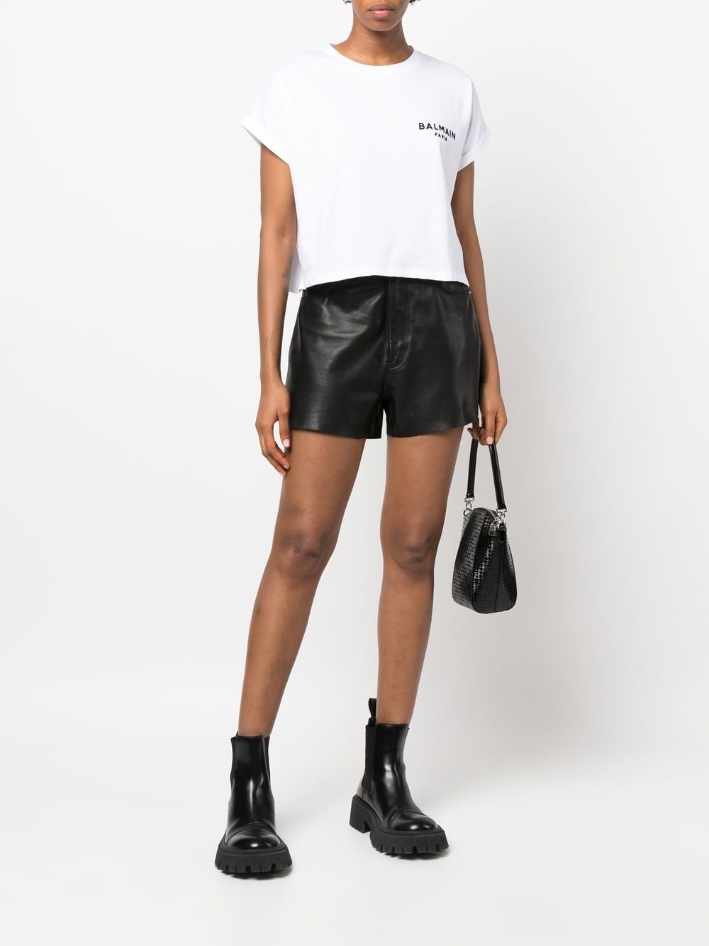 BALMAIN WOMEN Logo-print T-shirt White - MAISONDEFASHION.COM