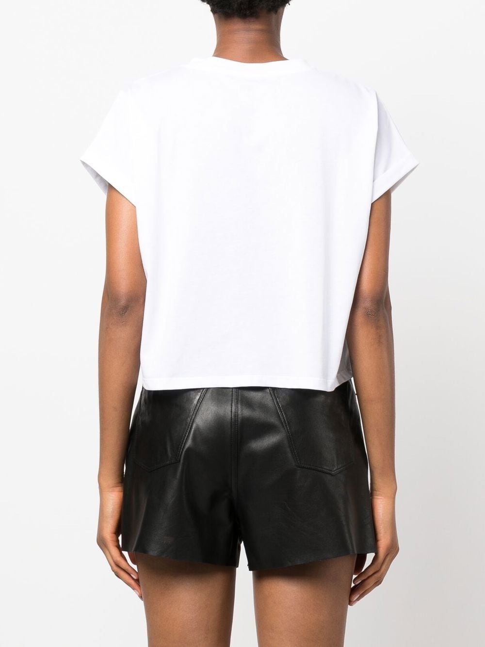 BALMAIN WOMEN Logo-print T-shirt White - MAISONDEFASHION.COM