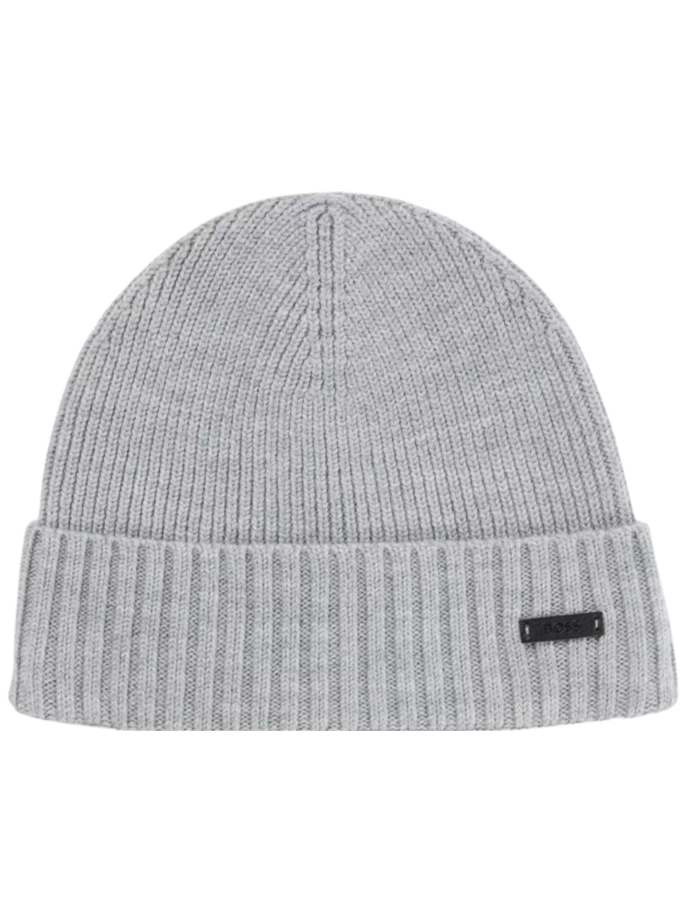 BOSS Fati-L Rib-knit Beanie Grey - MAISONDEFASHION.COM