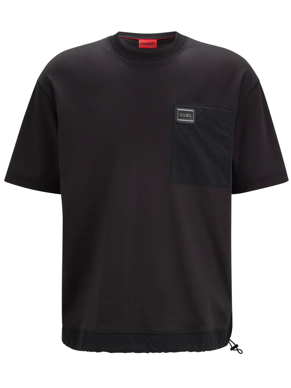 HUGO Relaxed-fit Cotton T-shirt Black - MAISONDEFASHION.COM