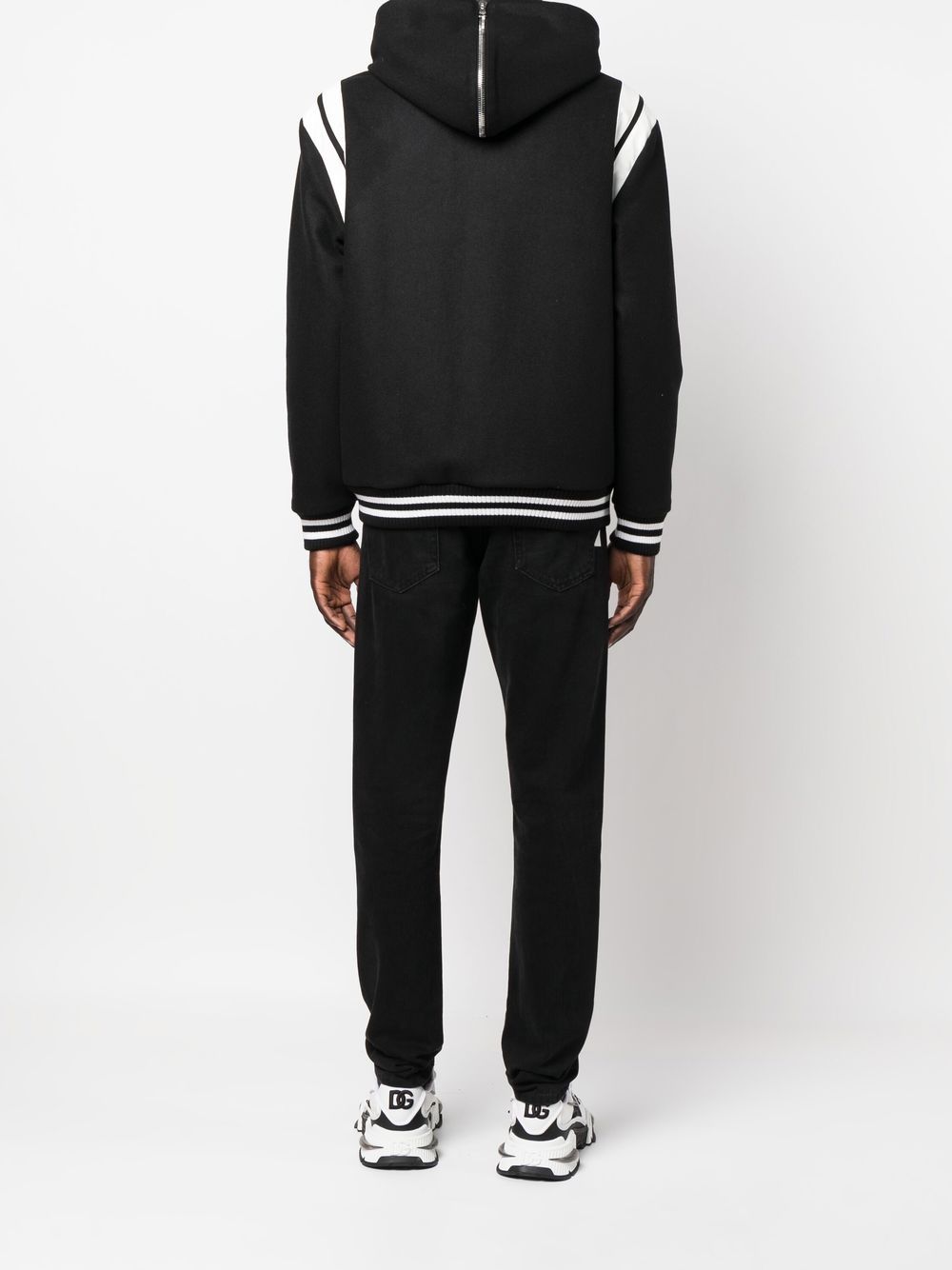 BALMAIN Virgin-wool Bomber Jacket Black - MAISONDEFASHION.COM