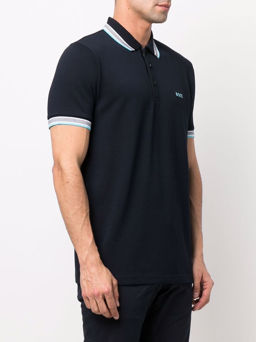 BOSS Polo Shirt Dark Blue - MAISONDEFASHION.COM