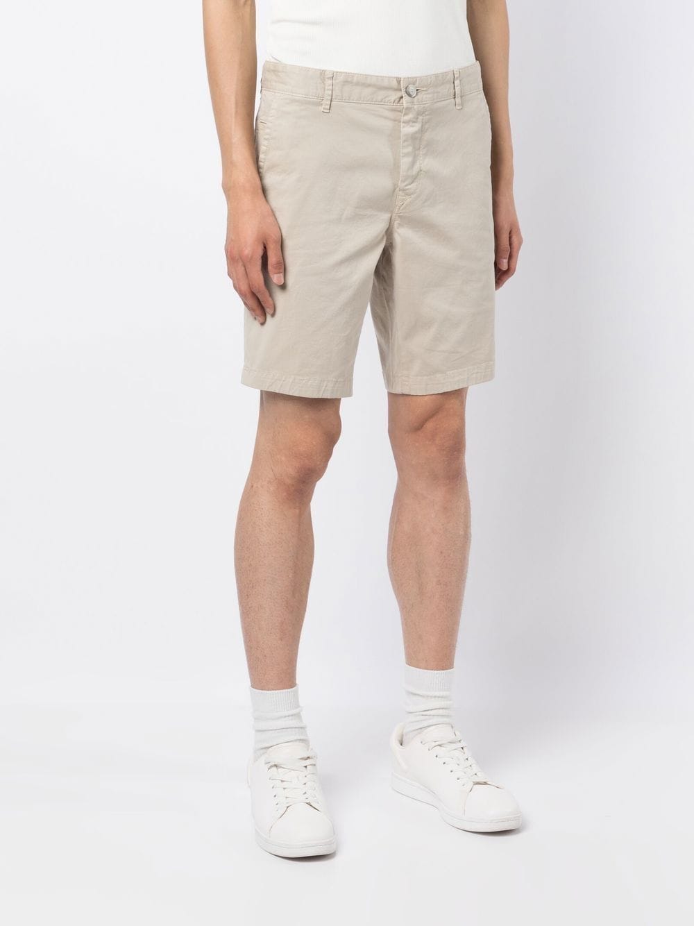 BOSS Straight-leg Shorts Light Beige - MAISONDEFASHION.COM