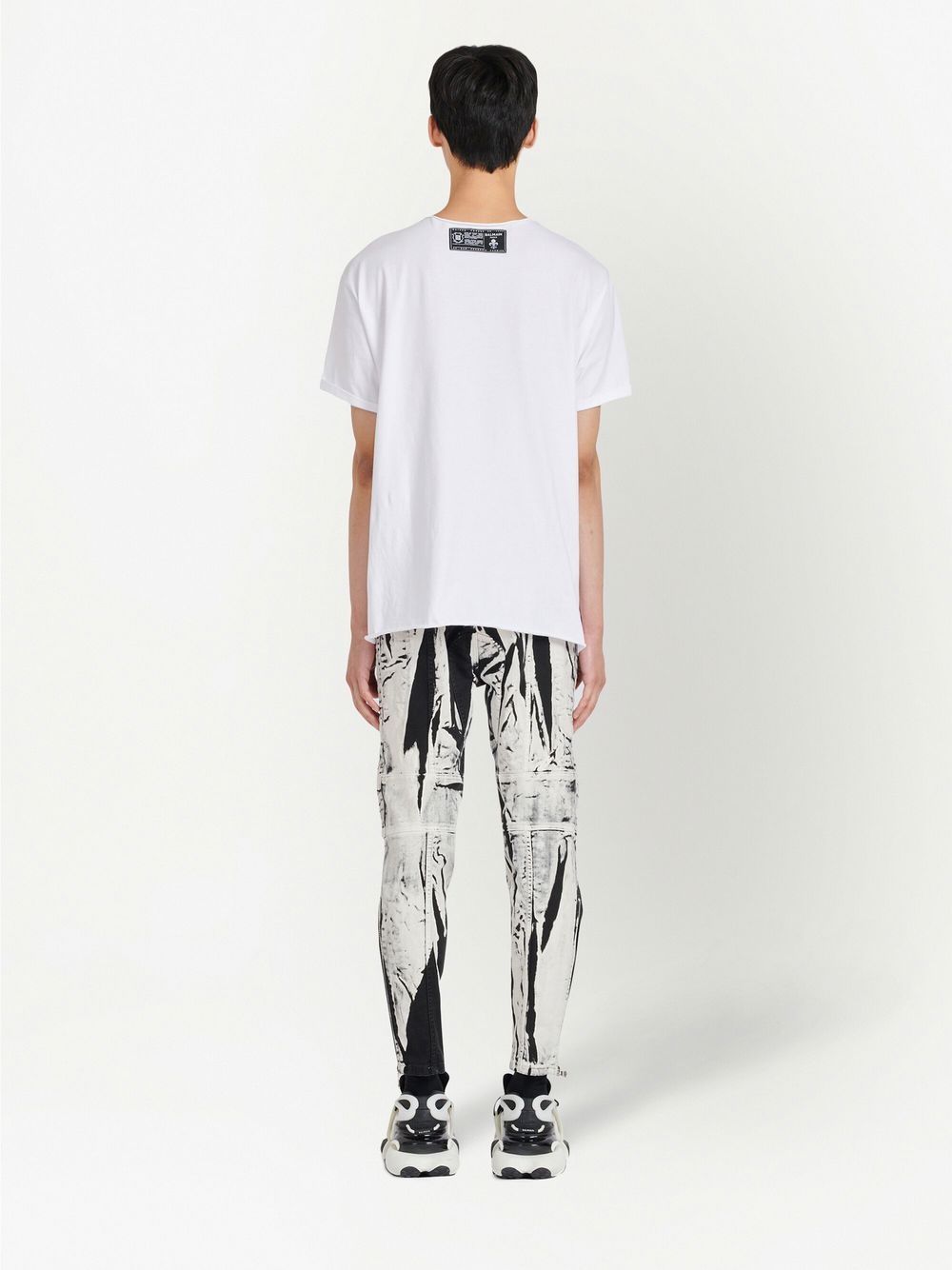 BALMAIN グラフィティデザイン Tシャツ BALMAIN Graffiti Logo-print Cotton T-shirt White – MAISONDEFASHION.COM