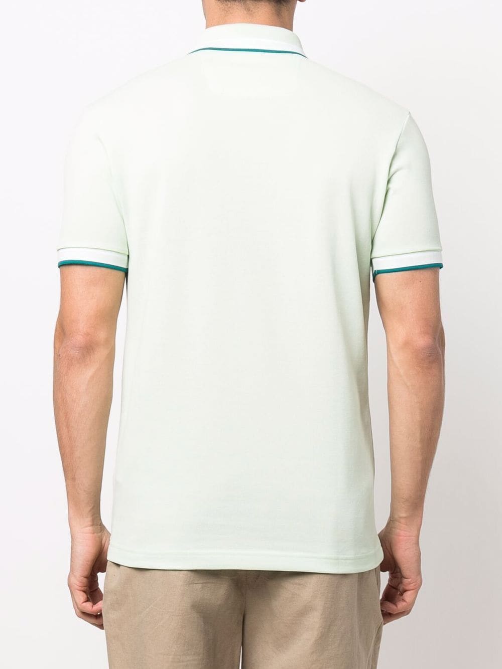 BOSS Logo-Print Polo Shirt Open Green - MAISONDEFASHION.COM