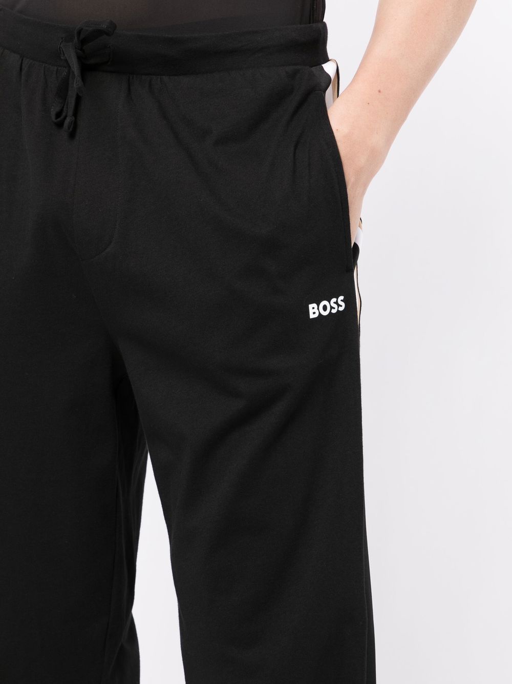 BOSS Logo-print Track Pants Black - MAISONDEFASHION.COM