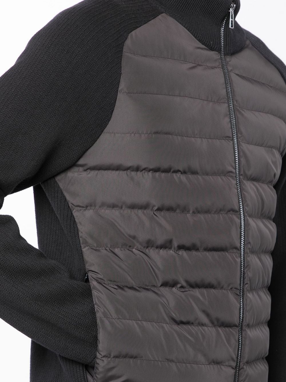 BOSS Long Sleeve Quilted Jacket Black - MAISONDEFASHION.COM