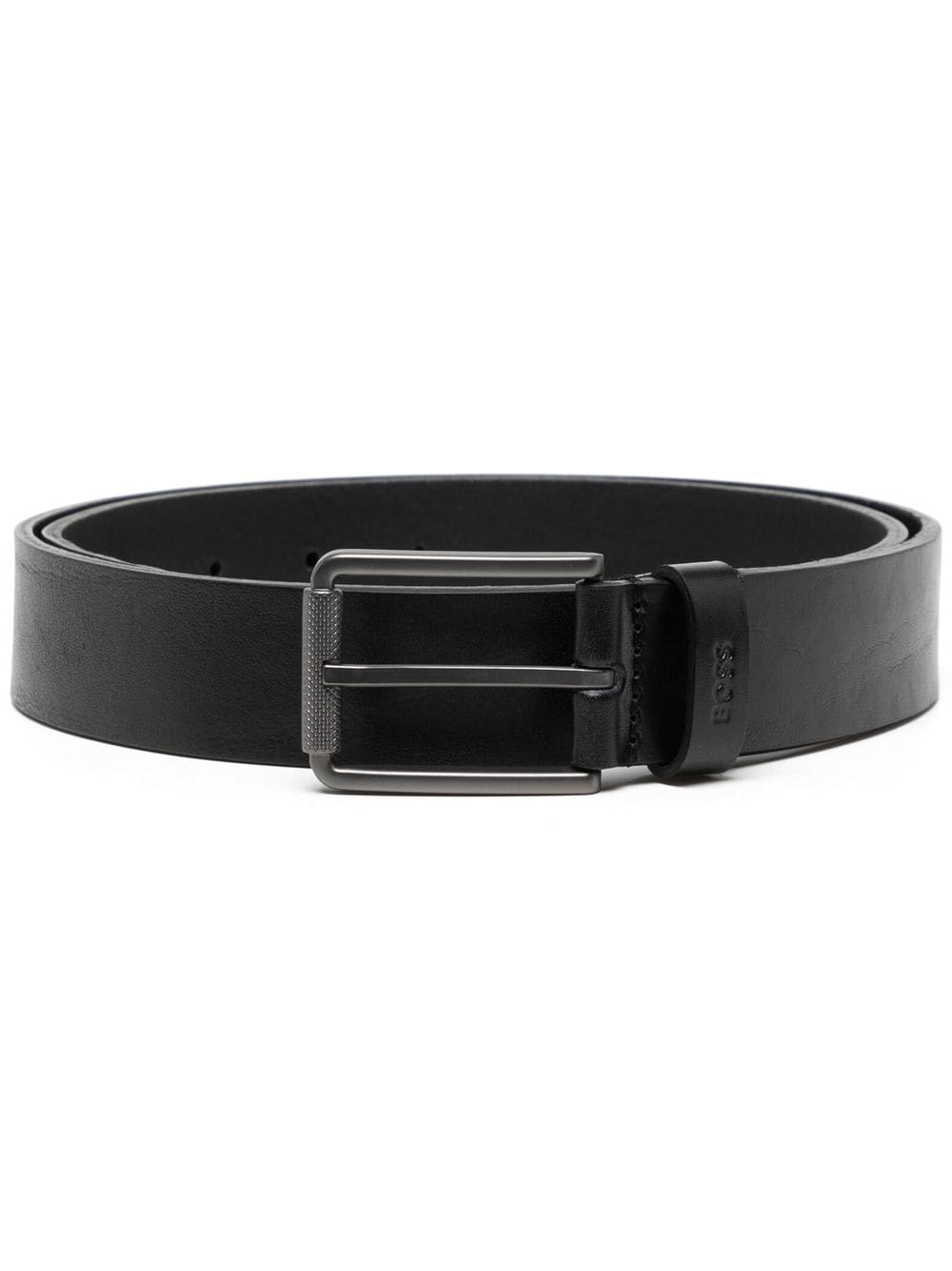 BOSS Buckle-fastened Leather Belt Black - MAISONDEFASHION.COM