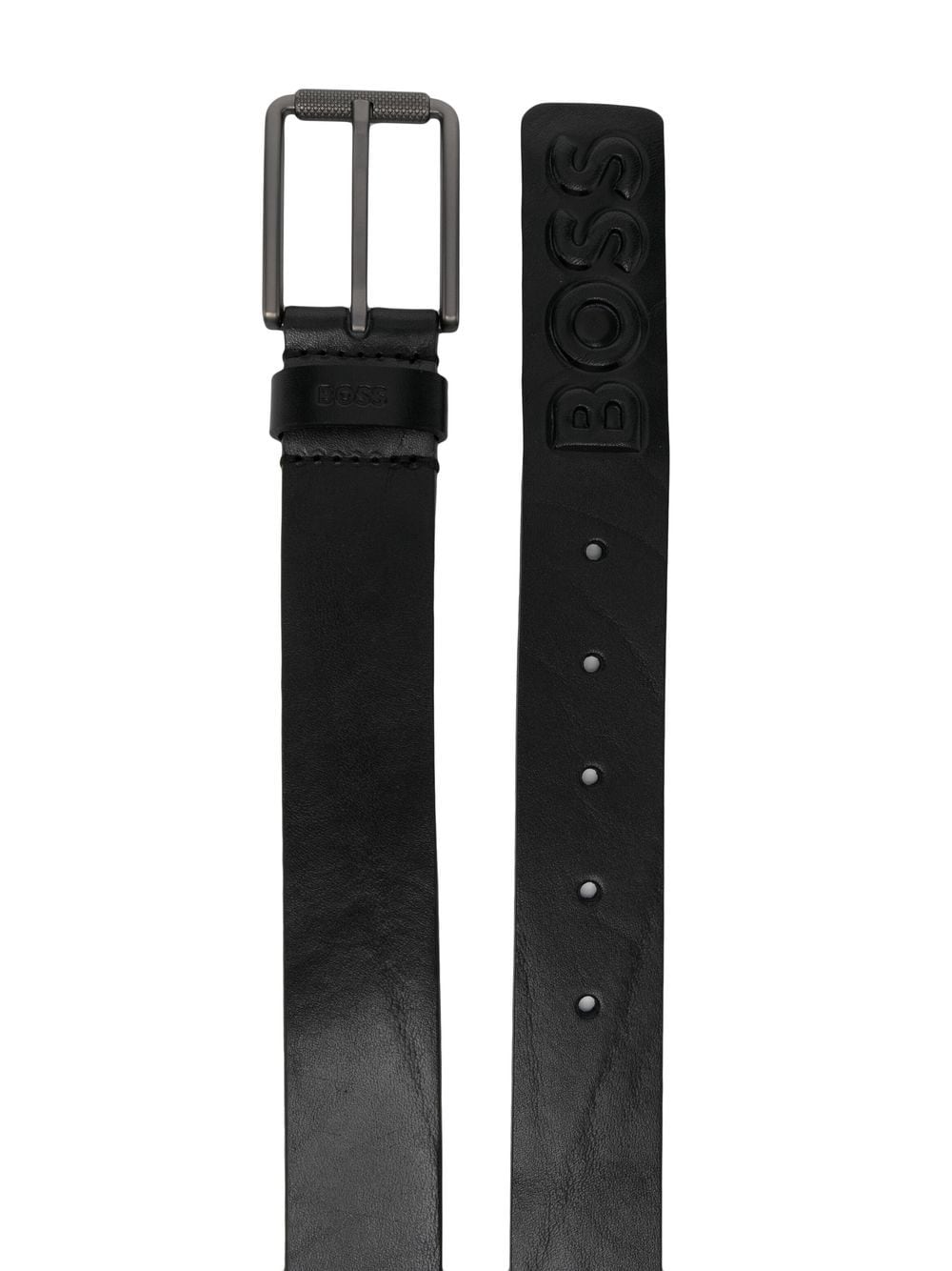 BOSS Buckle-fastened Leather Belt Black - MAISONDEFASHION.COM