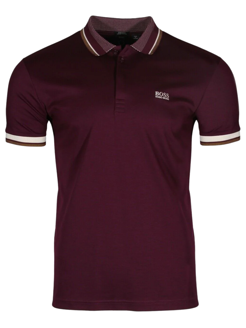 BOSS Embroidered-logo Polo Shirt Purple - MAISONDEFASHION.COM