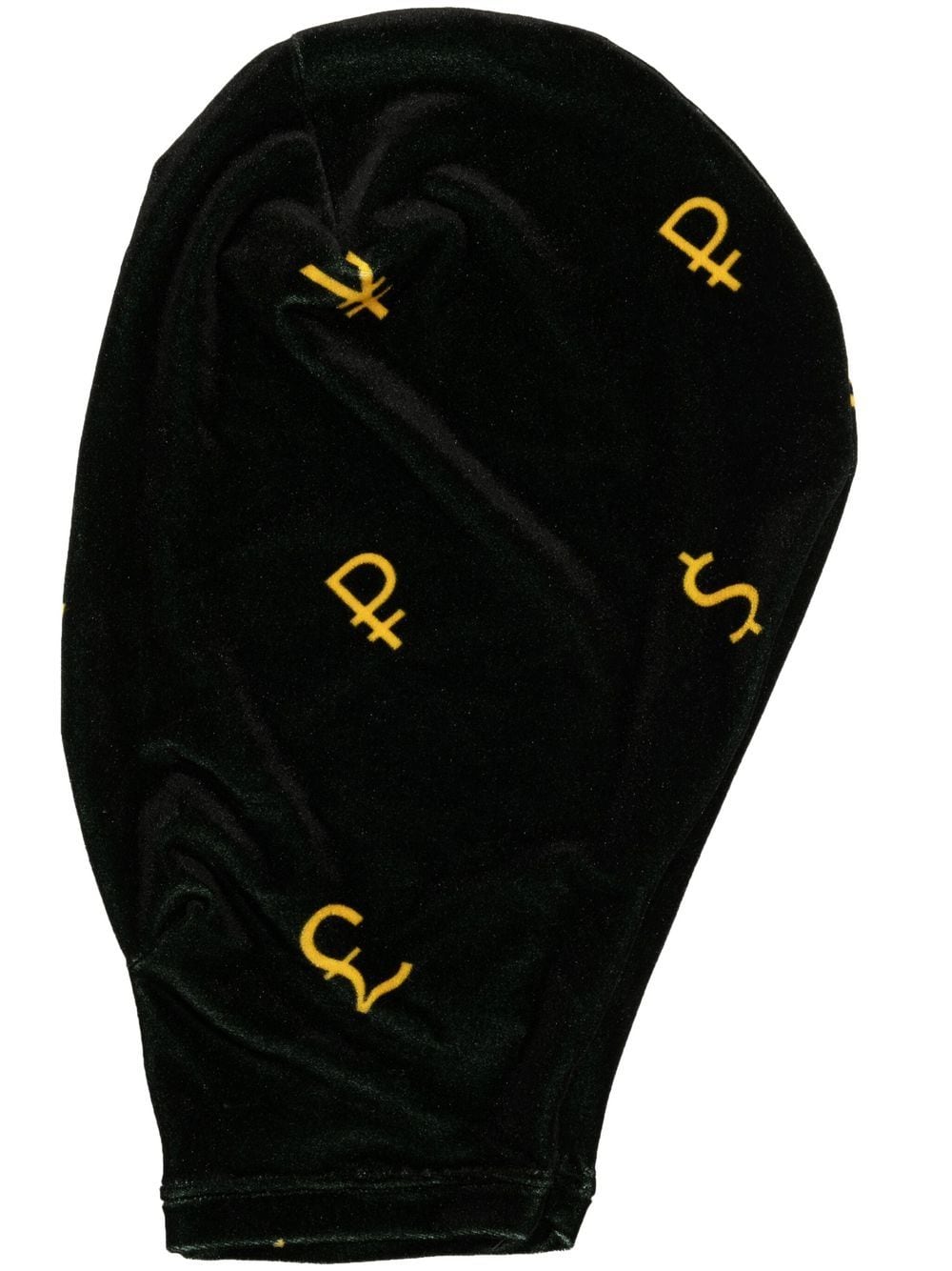 VETEMENTS Currency Velvet Mask Black - MAISONDEFASHION.COM