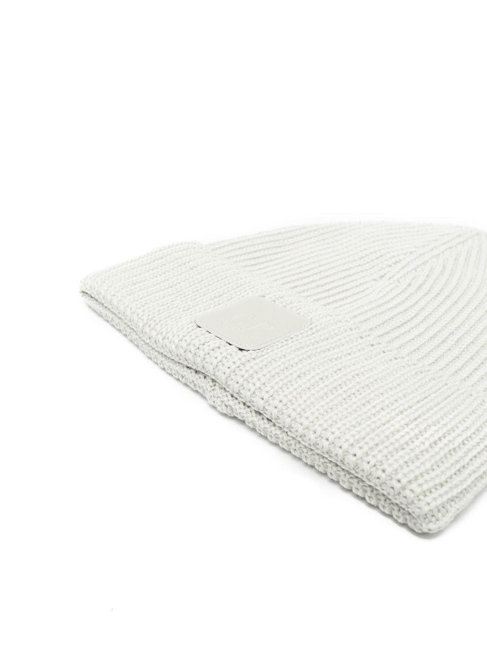 C.P COMPANY Logo-patch Ribbed Beanie Light Green - MAISONDEFASHION.COM