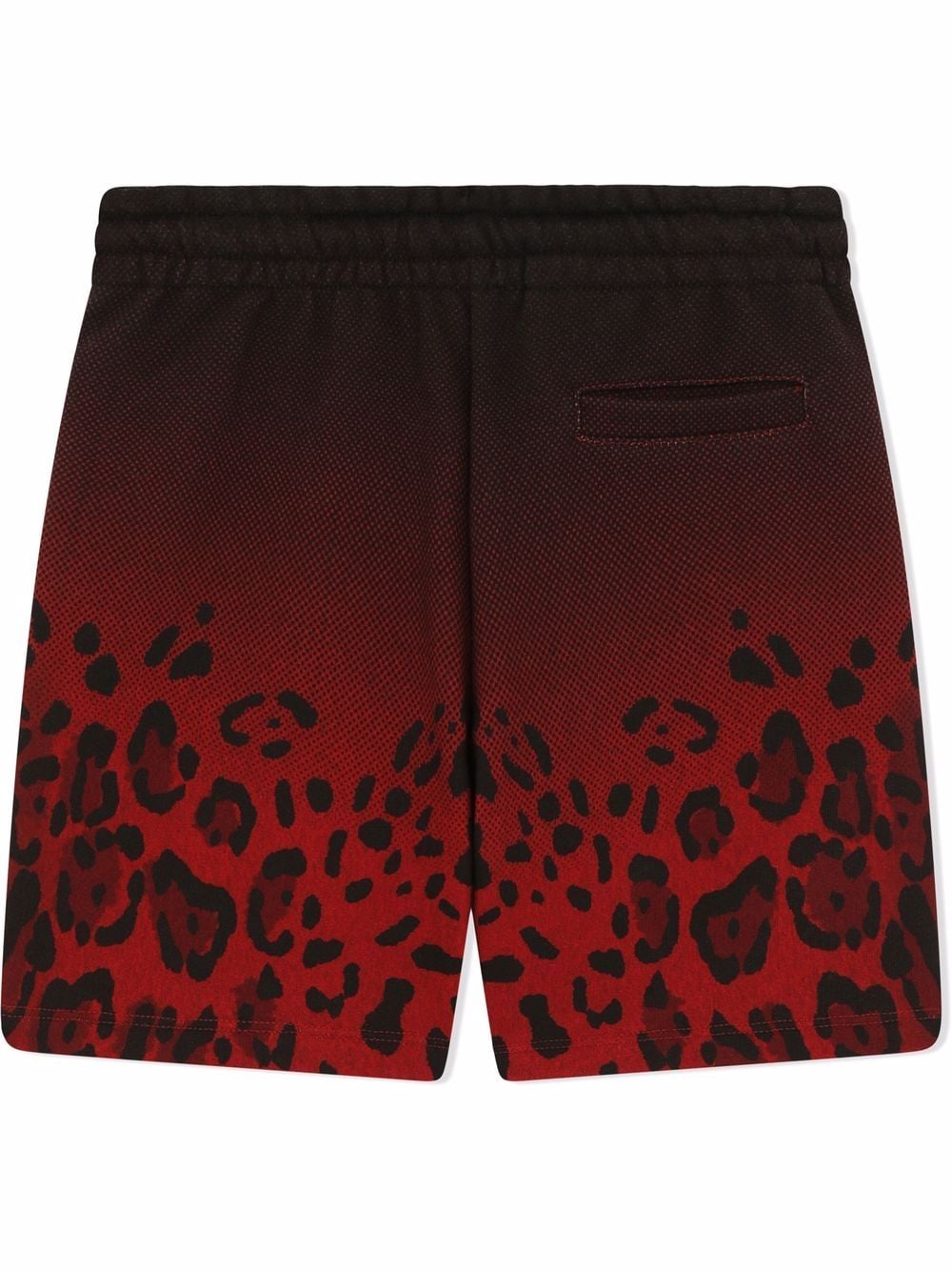 DOLCE & GABBANA KIDS Gradient Leopard-print Shorts Red/Black - MAISONDEFASHION.COM