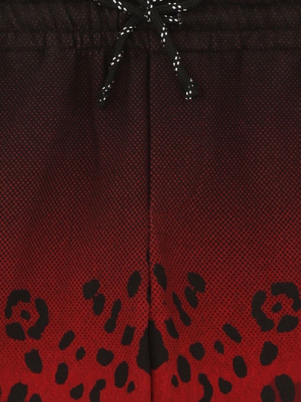 DOLCE & GABBANA KIDS Gradient Leopard-print Shorts Red/Black - MAISONDEFASHION.COM
