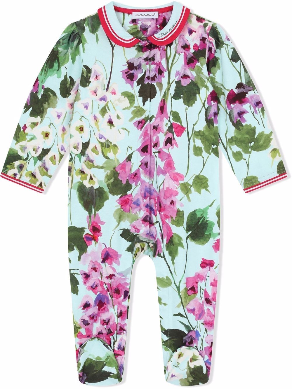 DOLCE & GABBANA BABY Bellflower-print Romper Set - MAISONDEFASHION.COM