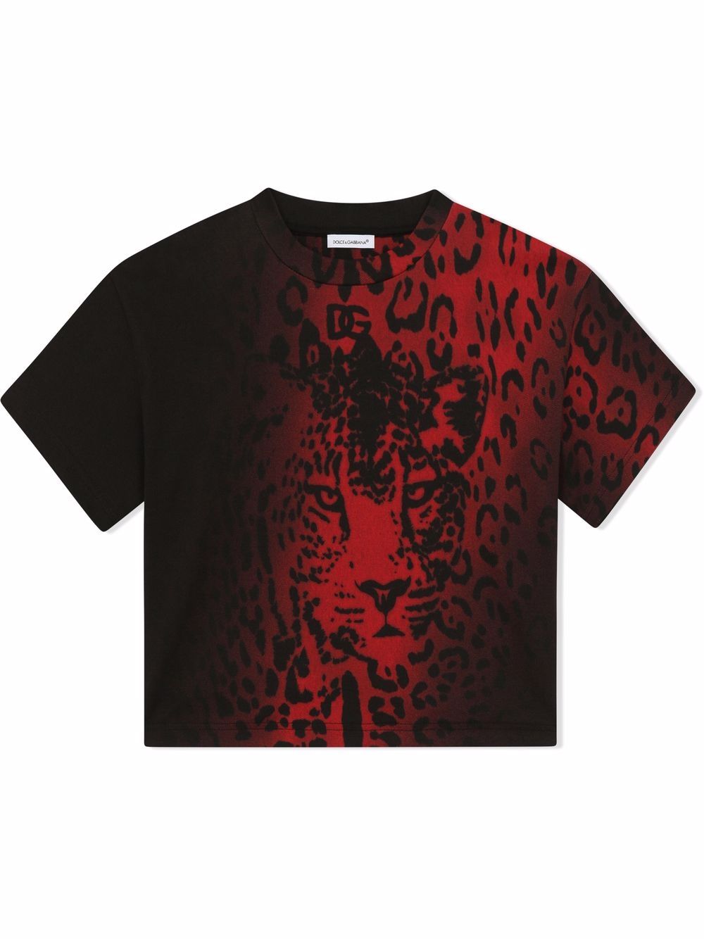 DOLCE & GABBANA KIDS Leopard-print Logo T-shirt - MAISONDEFASHION.COM