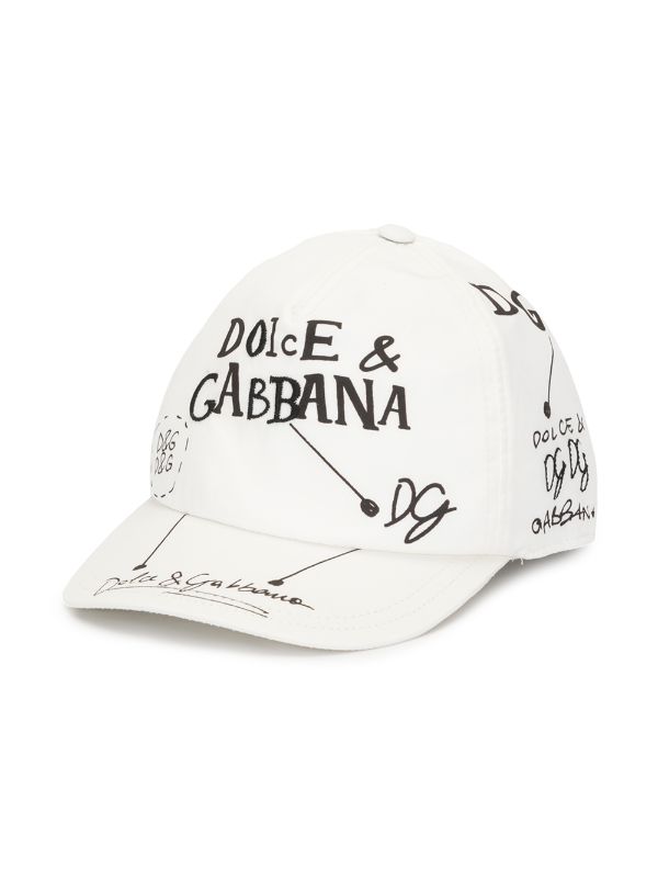 DOLCE & GABBANA KIDS logo print baseball cap - MAISONDEFASHION.COM