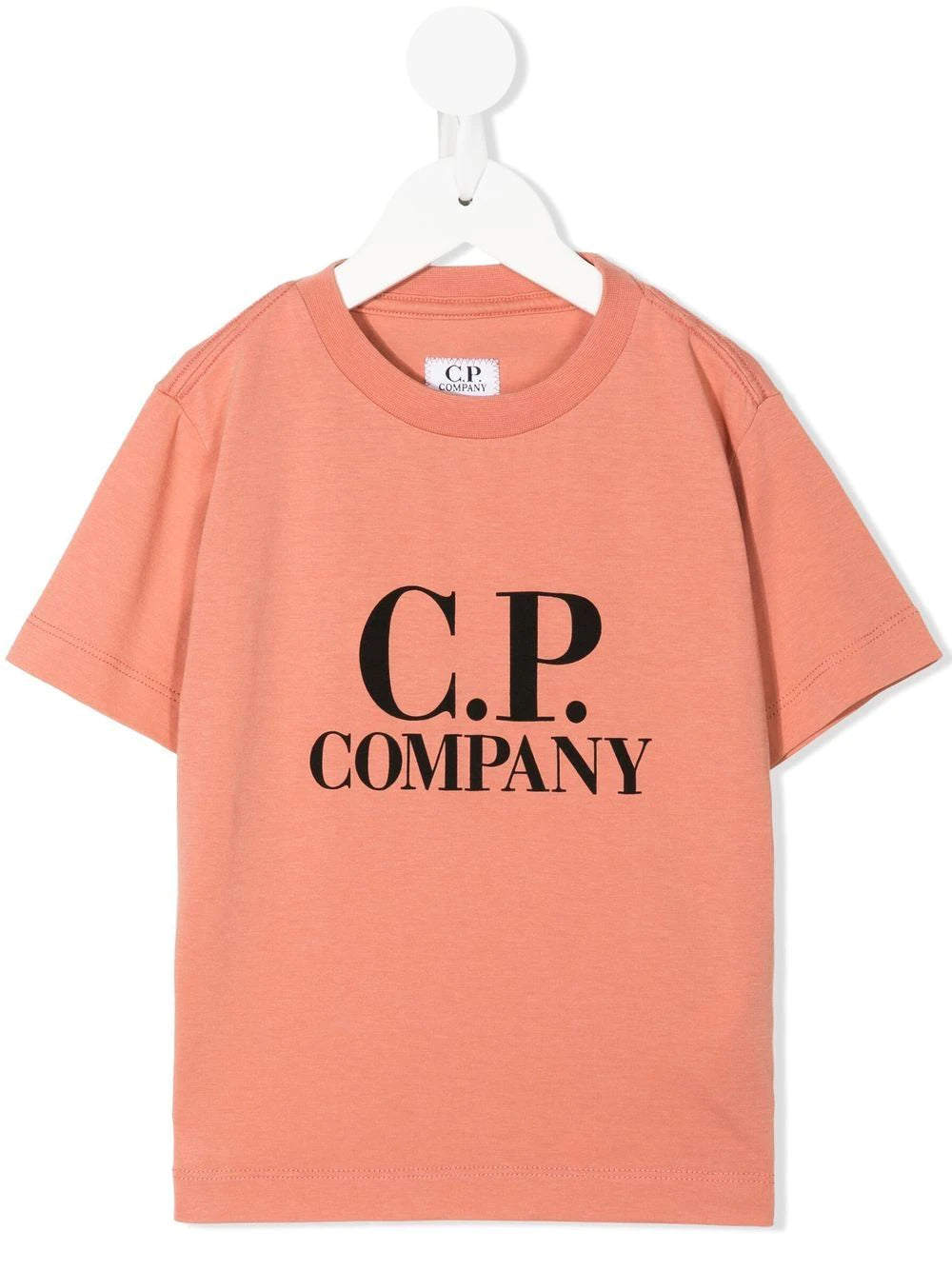 C.P COMPANY KIDS Logo-Print T-shirt Cedar Wood - MAISONDEFASHION.COM