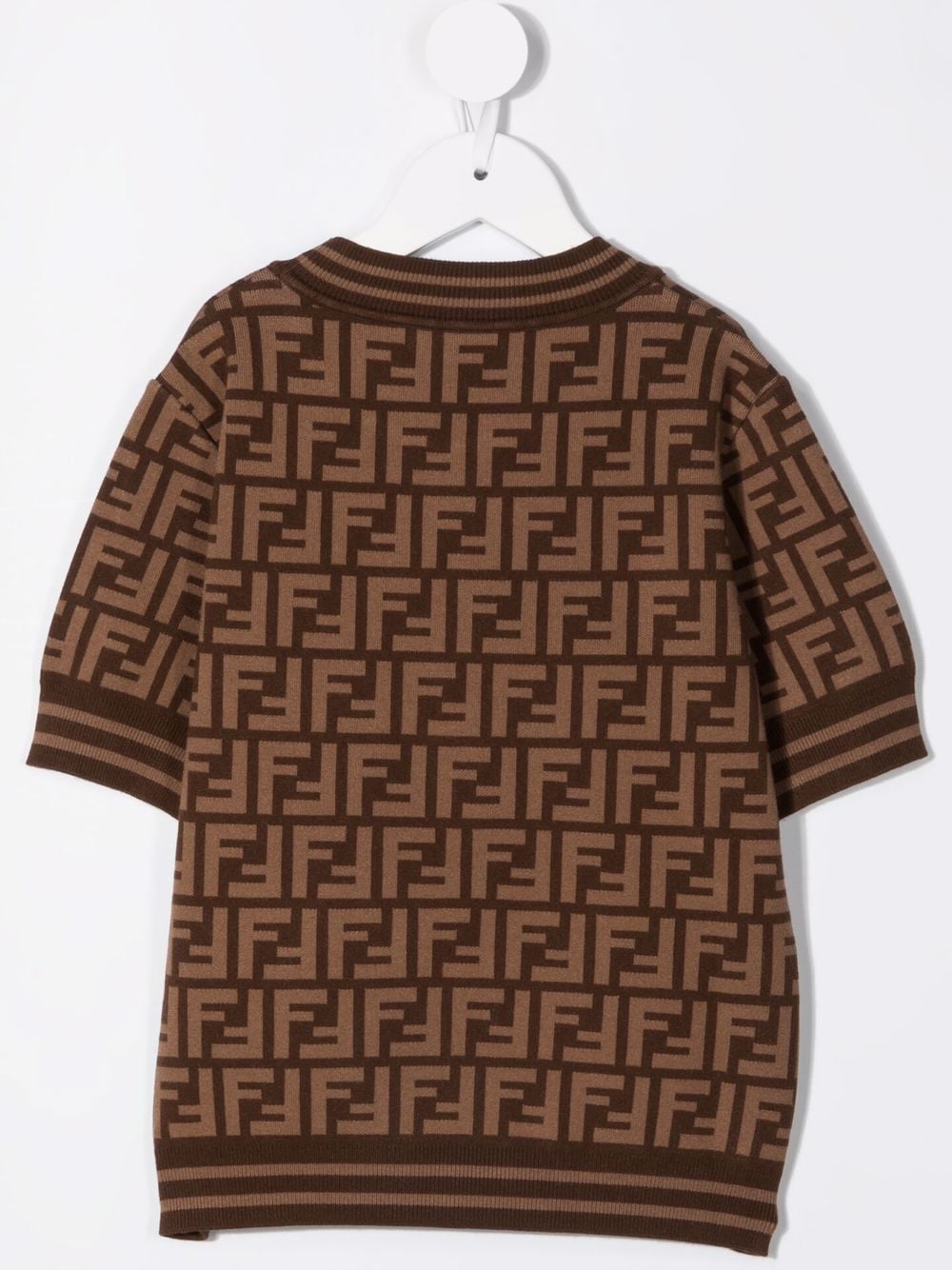 FENDI KIDS FF Motif Short-sleeve Top Brown - MAISONDEFASHION.COM