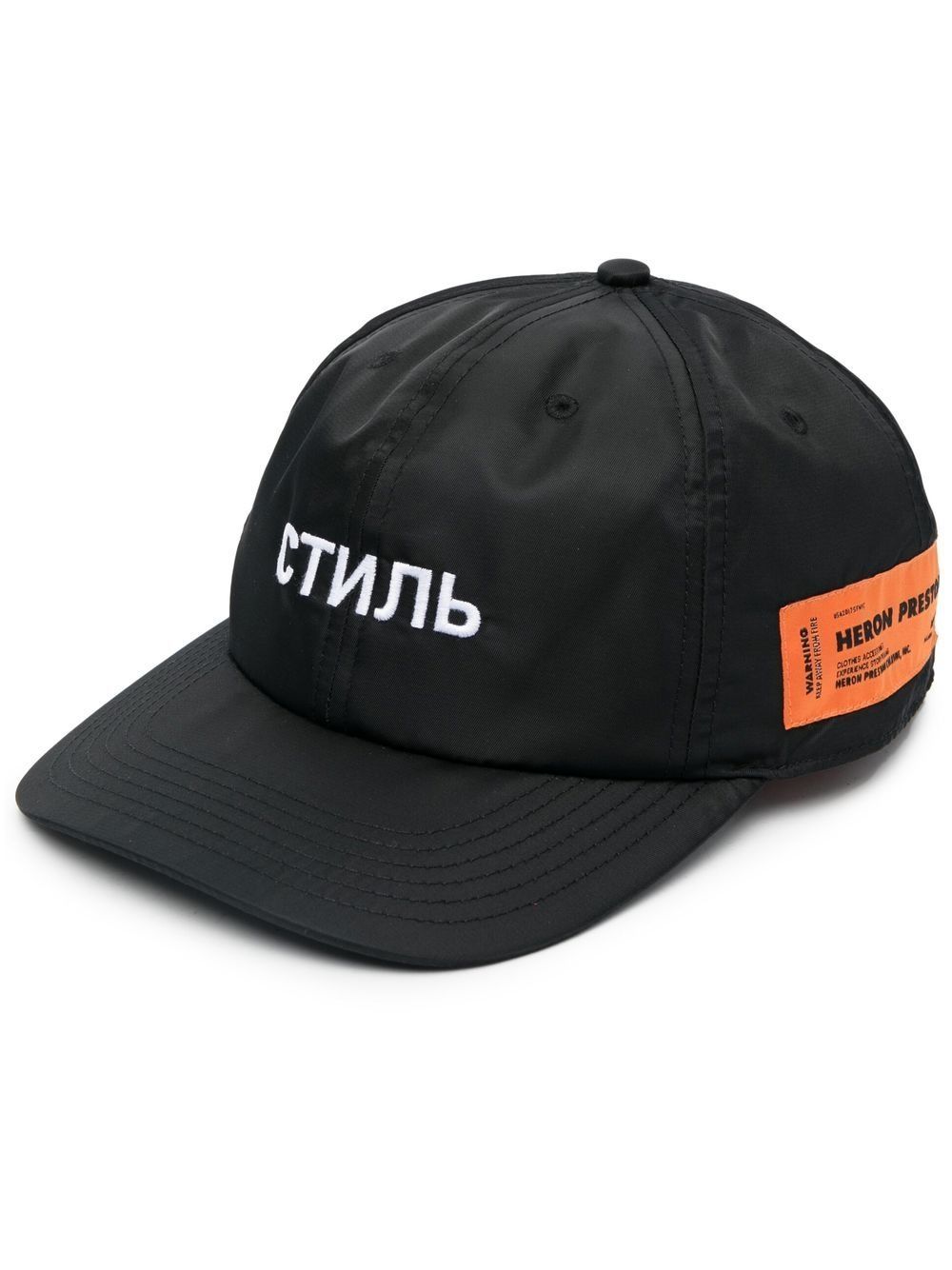 HERON PRESTON СТИЛЬ Embroidered Cap Black - MAISONDEFASHION.COM