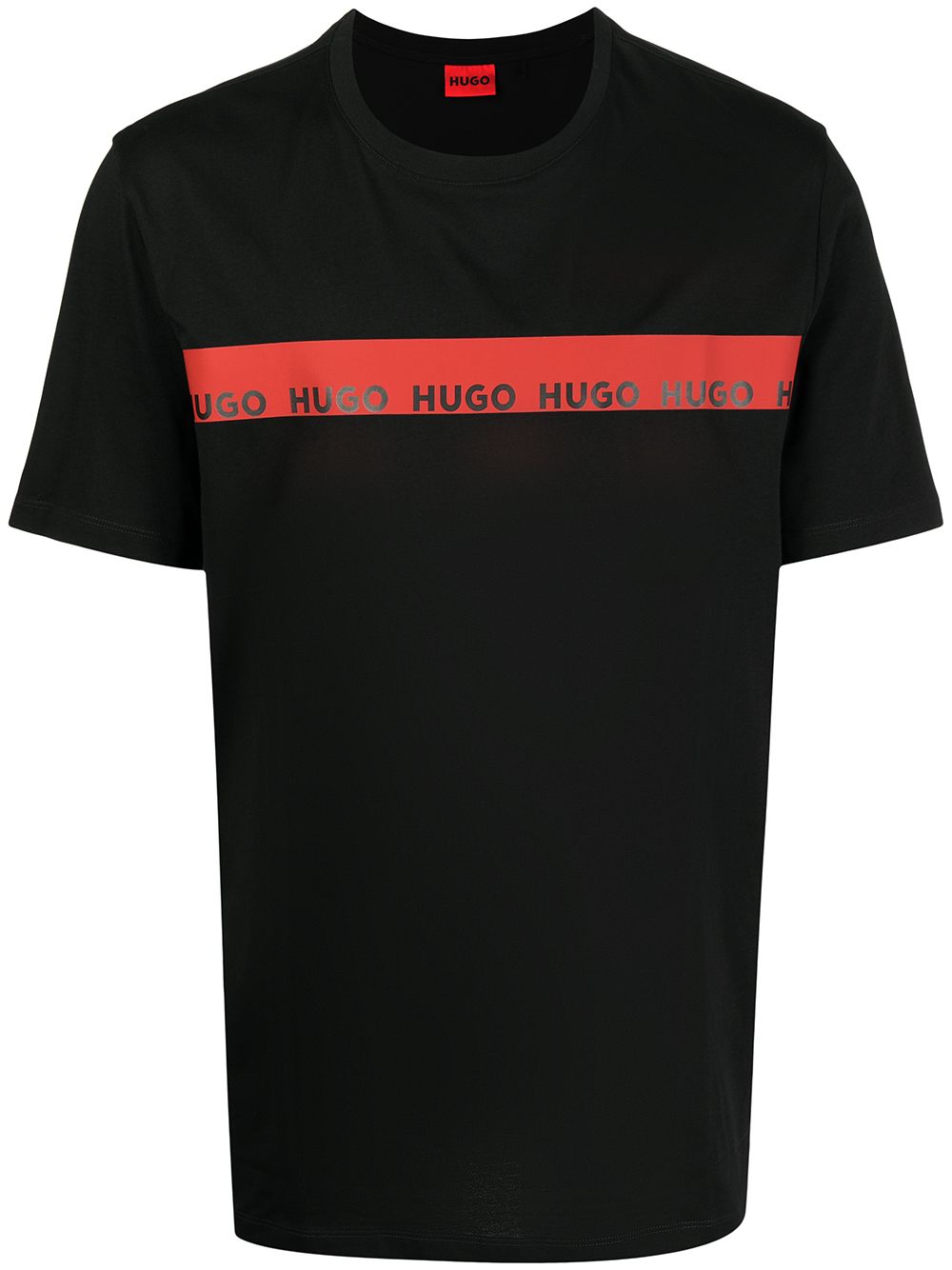 HUGO Logo-print T-shirt Black - MAISONDEFASHION.COM
