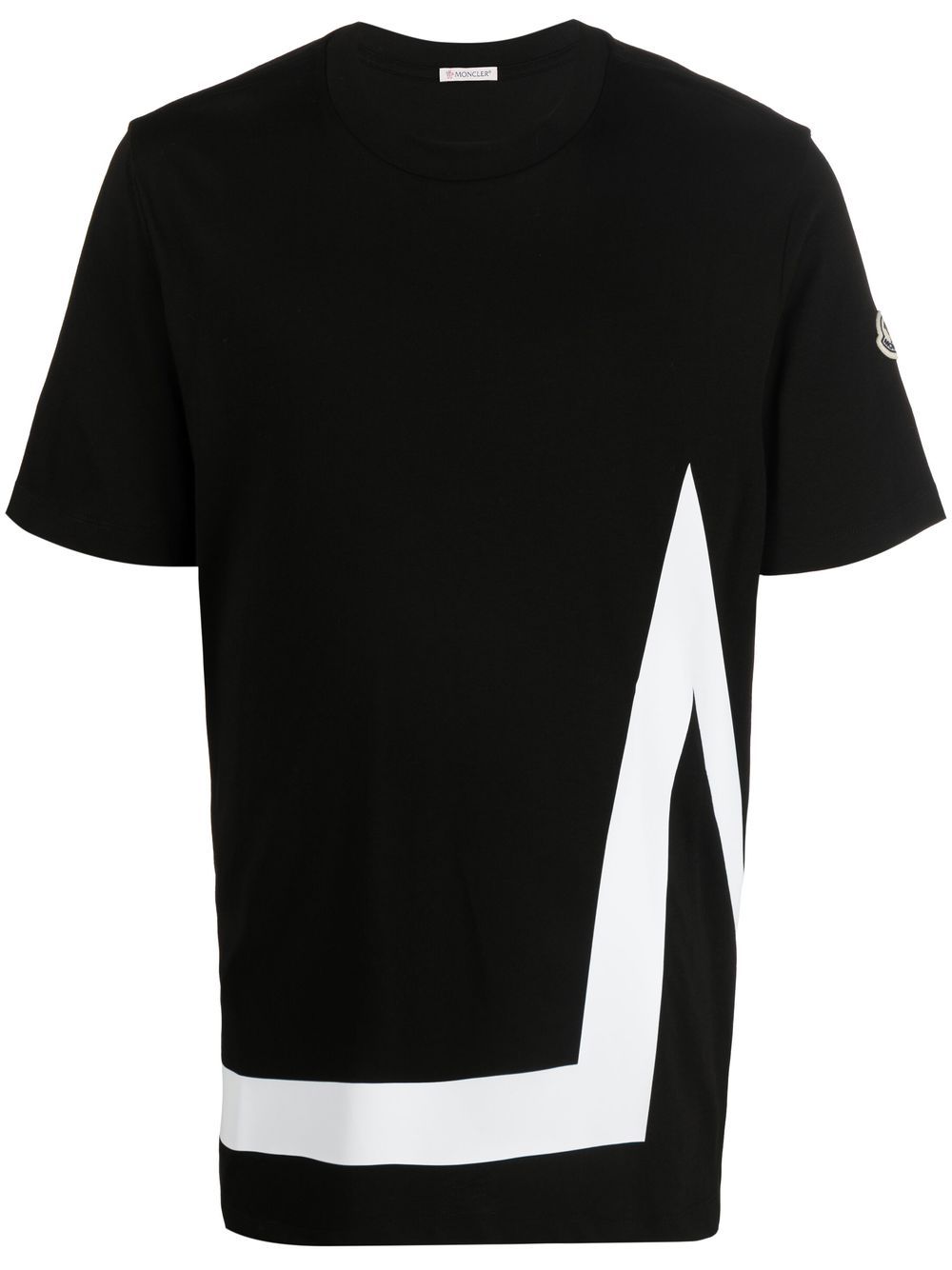 MONCLER Logo-print Cotton T-shirt Black - MAISONDEFASHION.COM