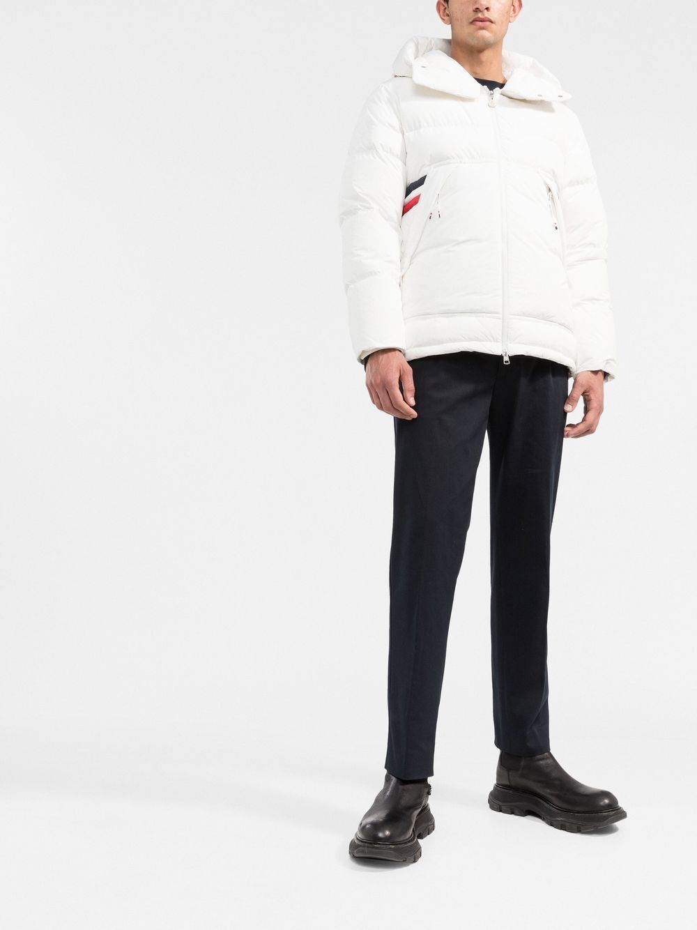 MONCLER Drawstring-waistband Tapered Trousers Blue - MAISONDEFASHION.COM