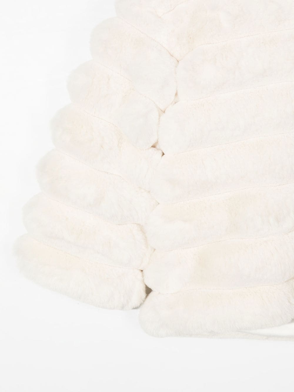 MONCLER BABY Faux-fur Hooded Jacket White - MAISONDEFASHION.COM