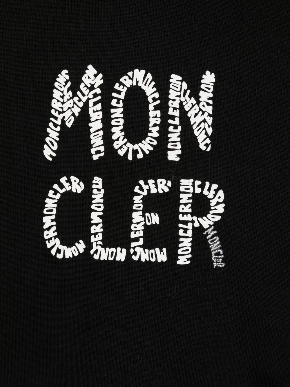 MONCLER KIDS Logo-print Hoodie Black - MAISONDEFASHION.COM