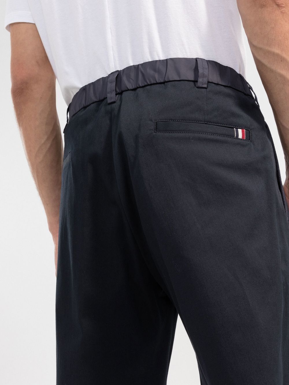 MONCLER Drawstring-waistband Tapered Trousers Blue - MAISONDEFASHION.COM